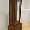 victorian-mahogany-floorstanding-regulator-longcase -clock-side image of the side view of a fine quality mahogany regulator longcase clock showing the glazed sides.