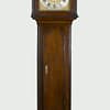 georgian-longcase-clock-hallifax-doncaster-master image of a quarter sawn oak cased clock signed for george hallifax of doncaster