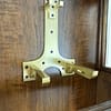 lenzkirch-regulator-longcase-precision-clock-movement-bracket image of a substantial cast brass movement securing bracket for a lenzkirch precision regulator clock