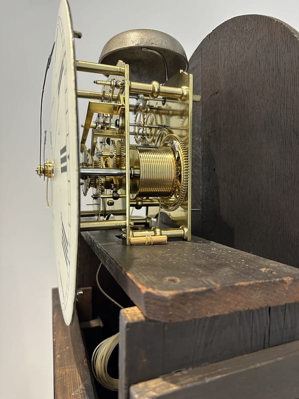 georgian-longcase-clock-handley-moore-london-movement2 A Fine Quality Georgian Longcase Clock By Handley & Moore Of Clerkenwell, London, numbered 2653.