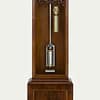 victorian-mahogany-floorstanding-regulator-longcase -clock-master A flame mahogany regulator longcase clock with a silvered dial and mercury compensated pendulum.