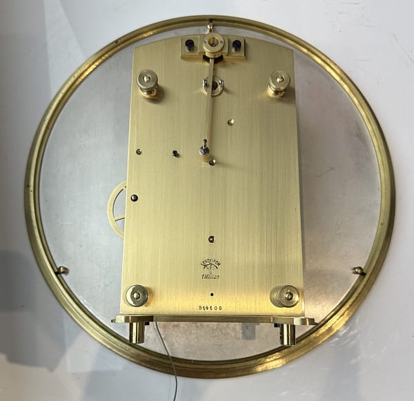 lenzkirch-regulator-longcase-precision-clock-backplate image of a lenzkirch precision regulator movement made 1901 with tthe lenzkirch trademark and number 1 million 314106