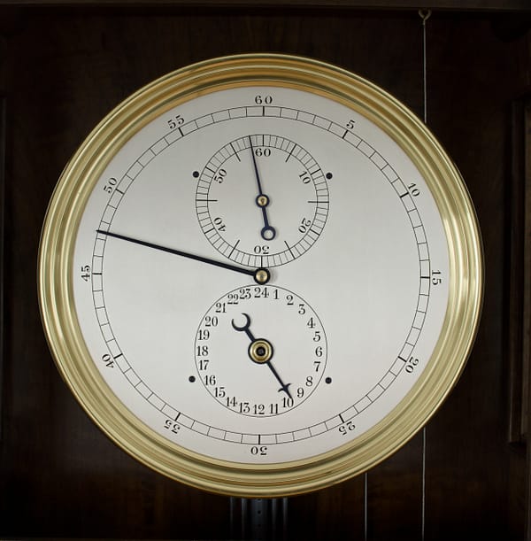 dial image of an observatory dial for a lenzkirch regulator made 1901 by lenzkirch of germany