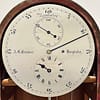victorian-mahogany-floorstanding-regulator-longcase -clock-dial image of an observatory layout silvered and engraved brass regulator longcase clock circa 1870 with blued steel hands.
