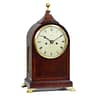 durden-london-mahogany-fusee-mantel-clock A beautiful small sized mahogany mantel clock with circular painted dial and high quality fusee fully restored antique clock movement.