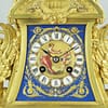 french-paris-ormolu-mantel-clock-dial image of the decorative dial with painted classical muse centre.