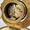 french-white-marble-lyre-mantel-clock-movement-detail image of the 8 day fully restored circular spring driven antique french mantle clock movement.
