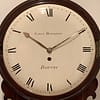 hargraves-bawtry-georgian-mahogany-fusee-drop-dial-wall-clock-dial image of the convex painted wooden dial.