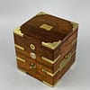 litherland-davies-liverpool-marine-chronometer-case-top Image of the brass bound rosewood case marine chronometer box