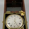 litherland-davies-liverpool-marine-chronometer-dial Image of the silvered brass dial with goldplated hands and antique marine chronometer tipsy key