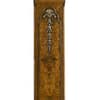 london-walnut-quarter-chiming-longcase-grandfather-clock-master-showroom A high quality, small proportioned, Westminster chiming longcase / grandfather clock by Maple of London. image of the clock in a showroom setting