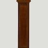 mahogany-westminster-chiming-grandmother-clock-master image of a fine quality booked matched mahogany veneered grandmother clock with a silvered brass dial standing 6 feet tall.
