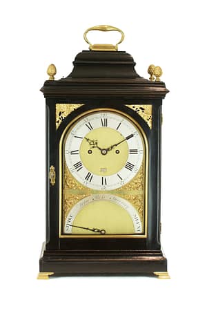 john-ross-scottish-georgian-fusee-antique-bracket-clock an image of beautiful quality georgian scottish fully restored antique bracket clock with an elegant brass dial