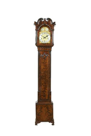 late-victorian-chippendale-mahogany-grandmother-longcase-grandfather-clock A very high quality late Victorian grandmother clock, with a superior quality spring driven Westminster quarter chiming movement by R. M. Schneckenburger of Germany, c.1890