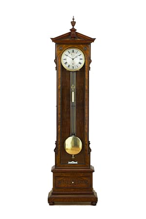 lenzkirch-walnut-regulator-longcase-clock A Fine Quality Walnut Lenzkirch Precision Regulator Longcase Clock, Circa 1880.