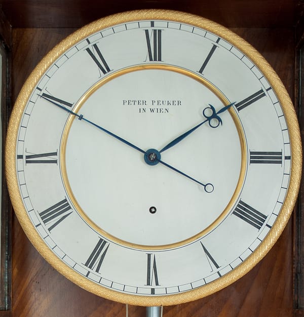 dachluhr-vienna-regulator-wall-clock-dial Silvered dial Vienna regulator clock