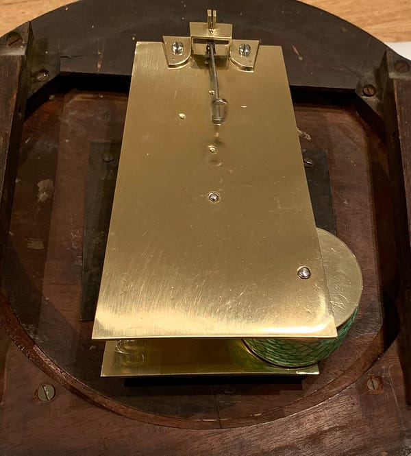 hargraves-bawtry-georgian-mahogany-fusee-drop-dial-wall-clock-movement A shaped movement plates photographed from above.