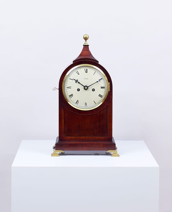 durden-london-mahogany-fusee-mantel-clock-master-front-image A showroom image of the high quality mantel clock by Durden of London circa 1875