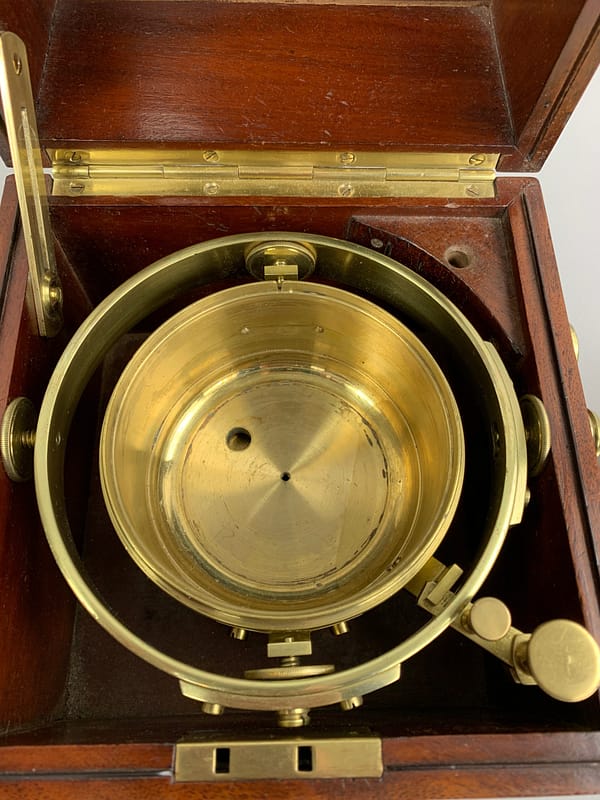frodsham-london-marine-chronometer-bowl Image of the chronometer gimbals and bowl