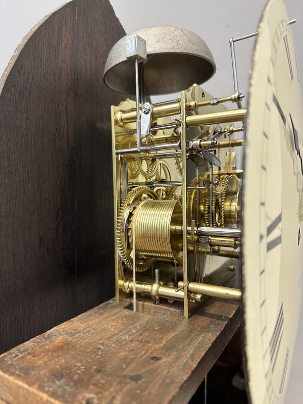 wightman-london-georgian-mahogany-longcase-grandfather-clock-movement Deatailed image of a London 5 pillar 8 day longcase clock movement by Whightman of London circa 1810