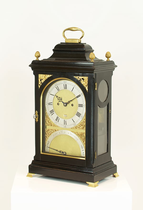 john-ross-scottish-georgian-fusee-antique-bracket-clock-front-side A side view image of the wonderful Georgian bracket clock