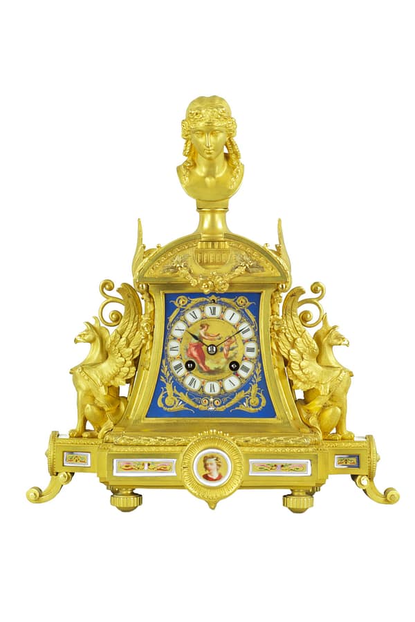 french-paris-ormolu-mantel-clock A Fine Quality Ormolu French Mantel Clock Circa 1870.