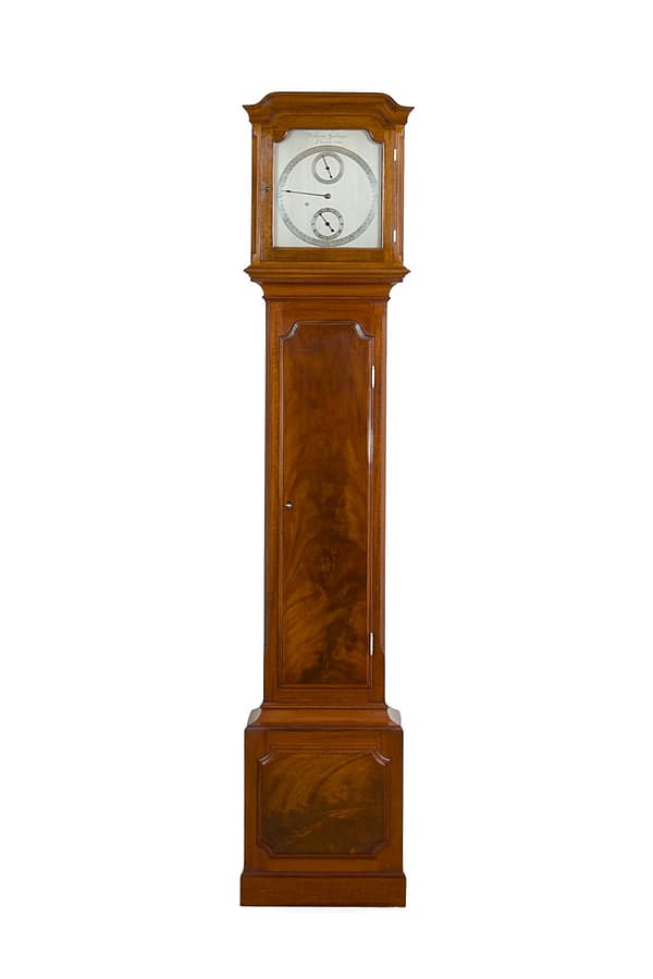 galbraith-london-regulator-longcase-clock A mid 20th century mahogany one month duration regulator clock of small size by William Galbraith of London